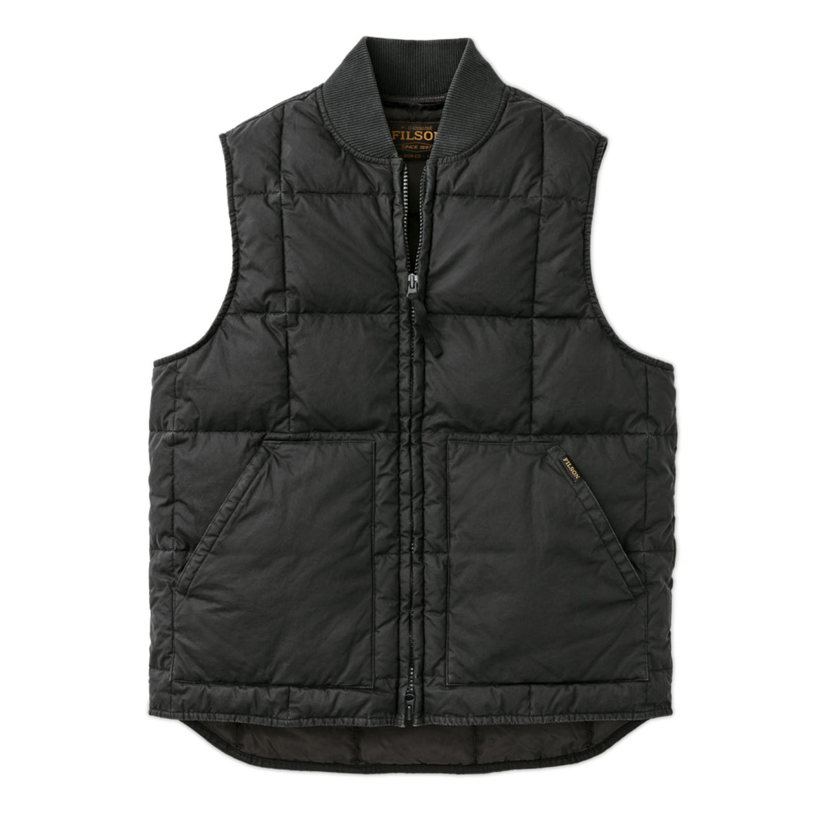Heritage Cotton Down Vest | Black
