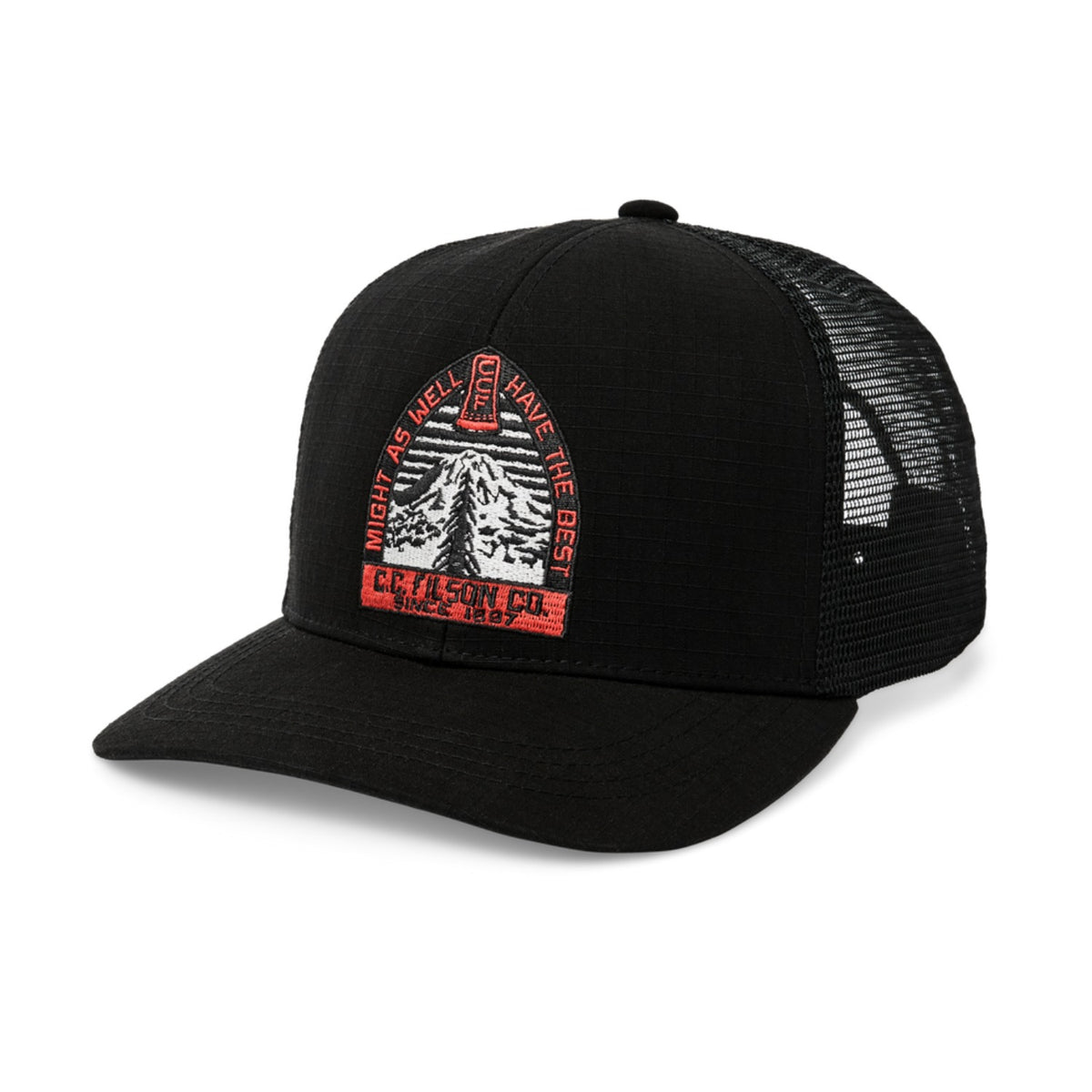 Forestry Graphic Logger Mesh Cap | Faded Black