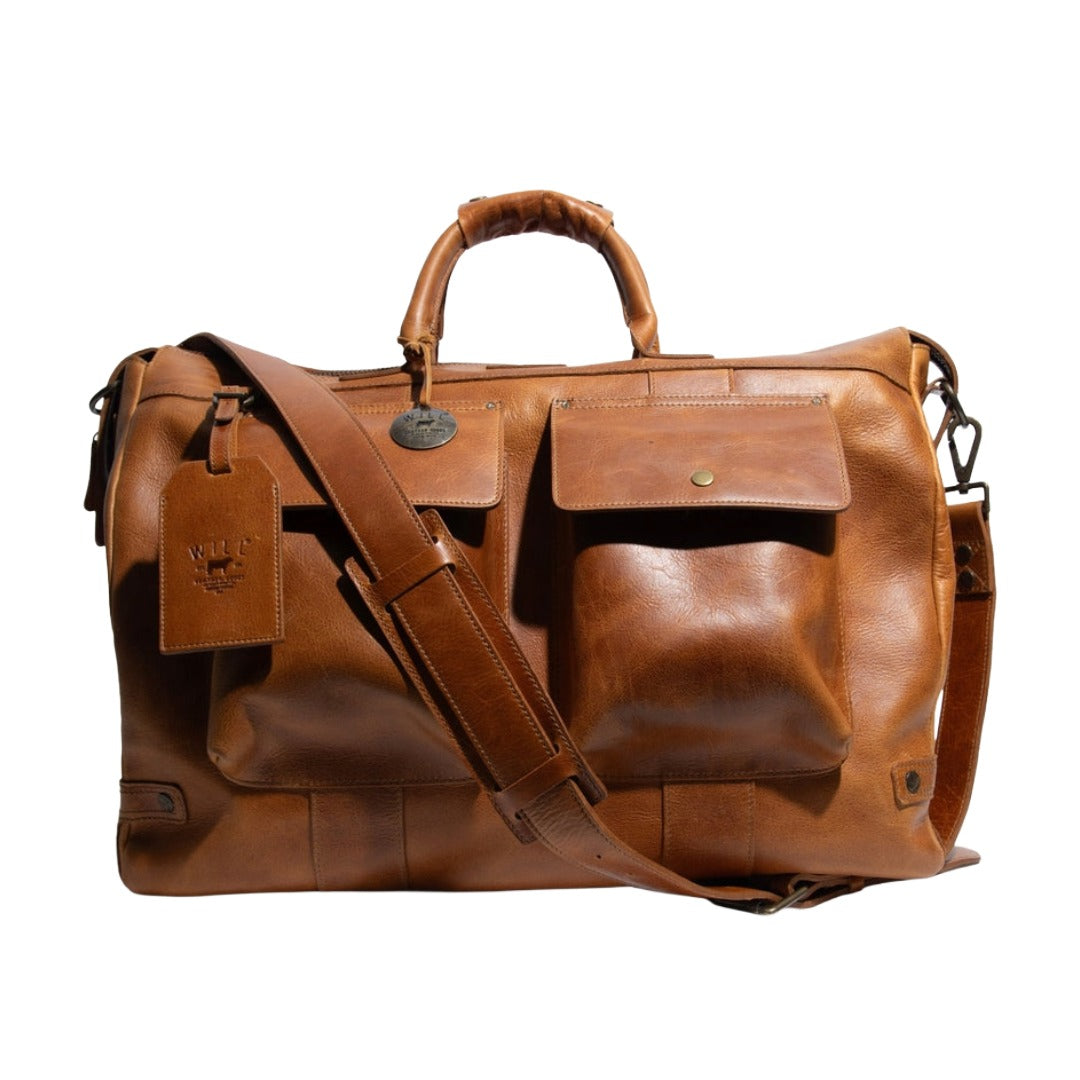 Leather Travel Duffle | Tan