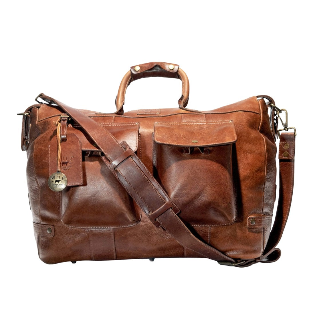 Leather Travel Duffle | Cognac