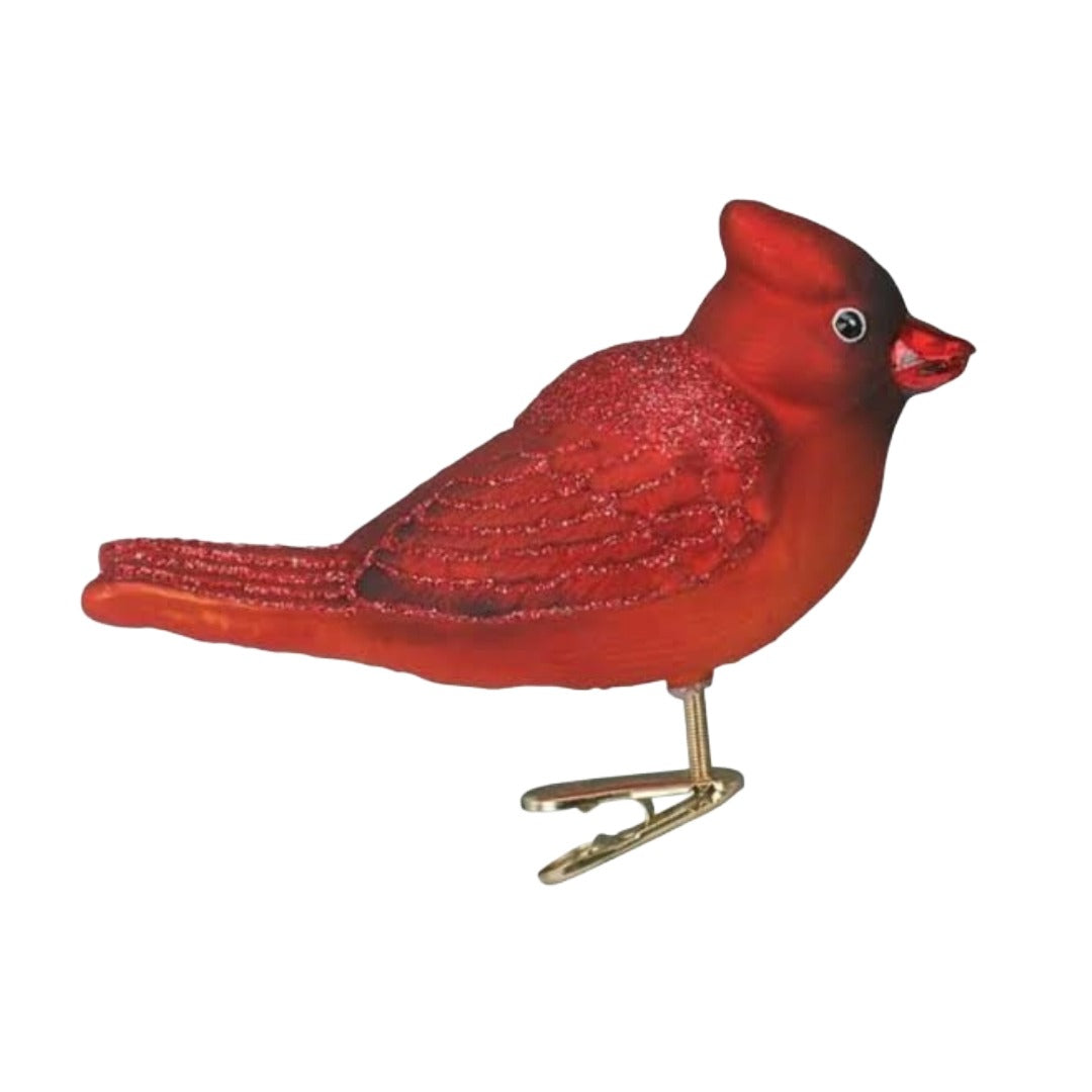 Bright Red Cardinal Ornament