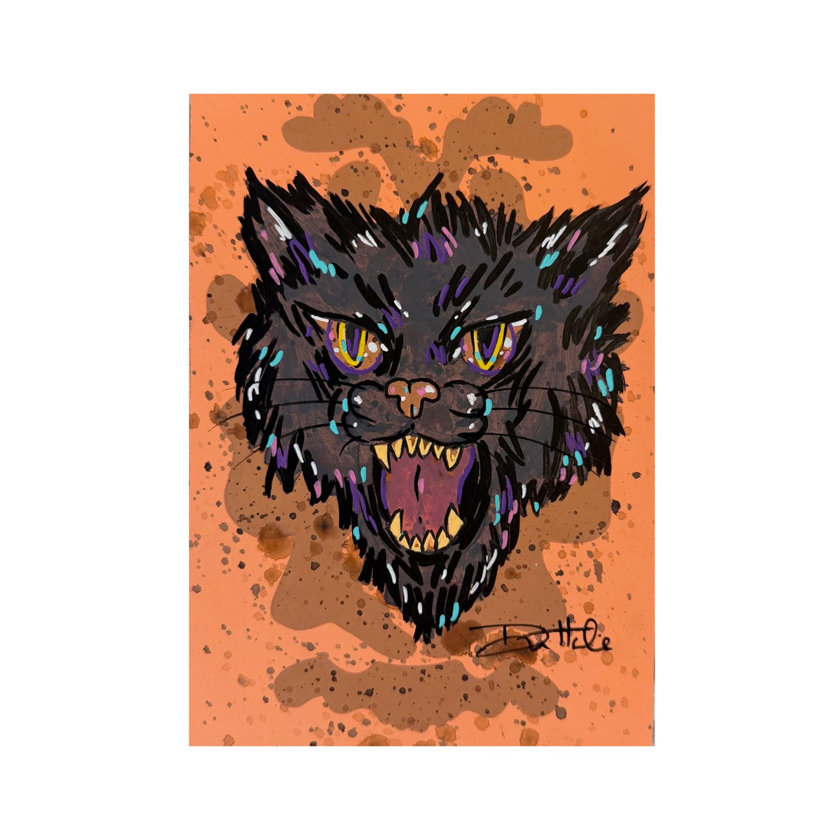 Black Cat Painting