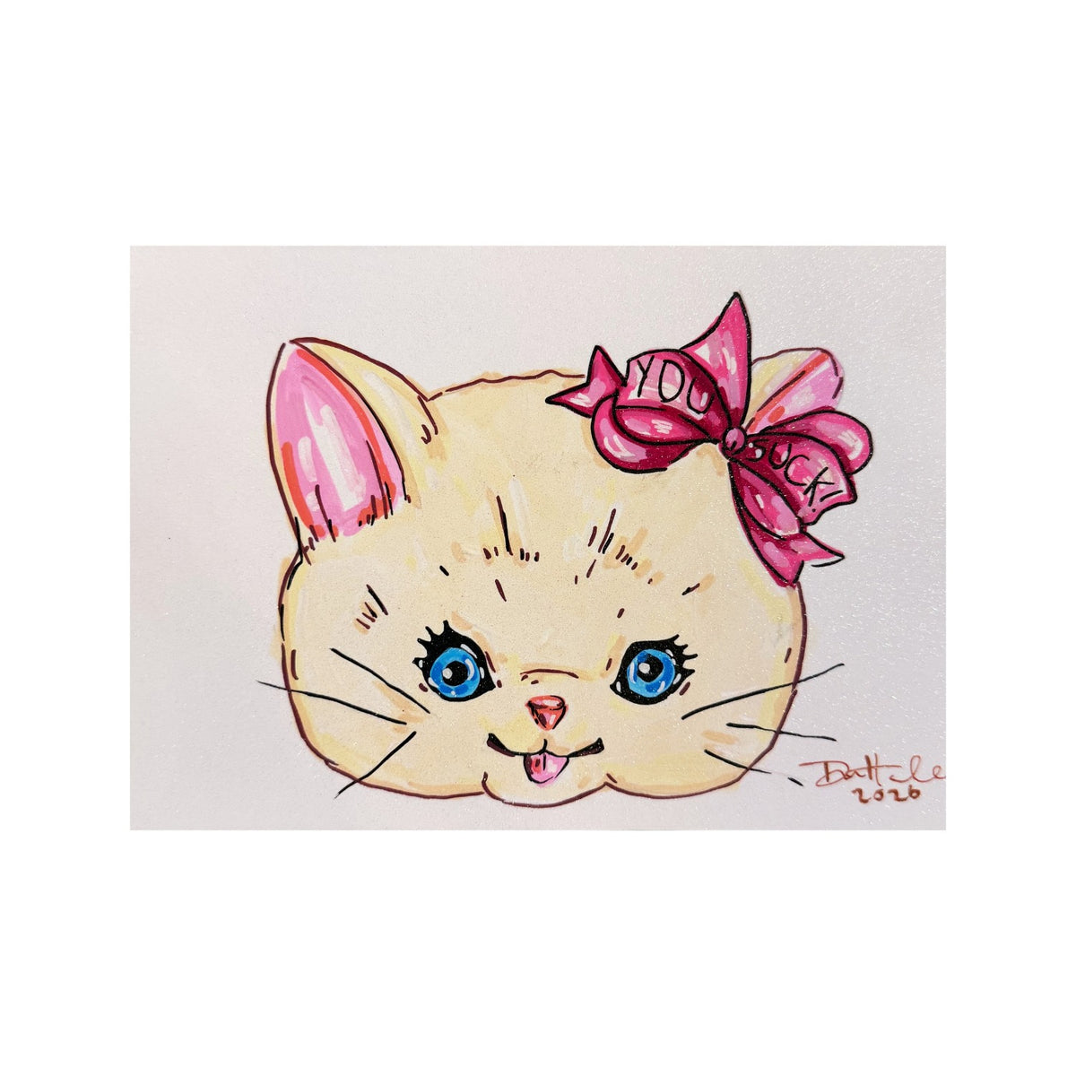 Mean Kitty Painting