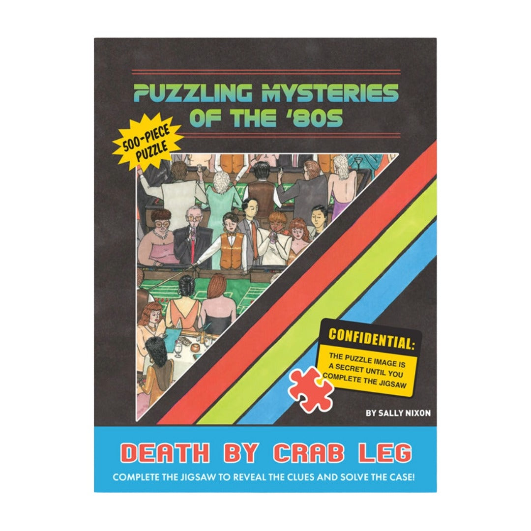Puzzling Mysteries of the ’80s Death by Crab Leg 500 Piece Puzzle
