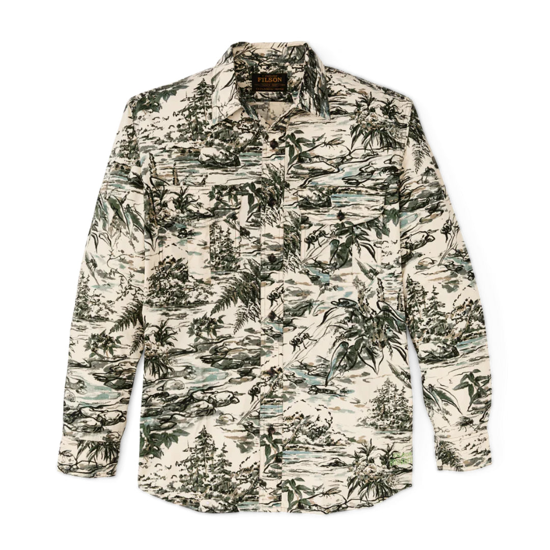 Filson x Housefly Washed Feather Cloth Shirt | Scenic Khaki
