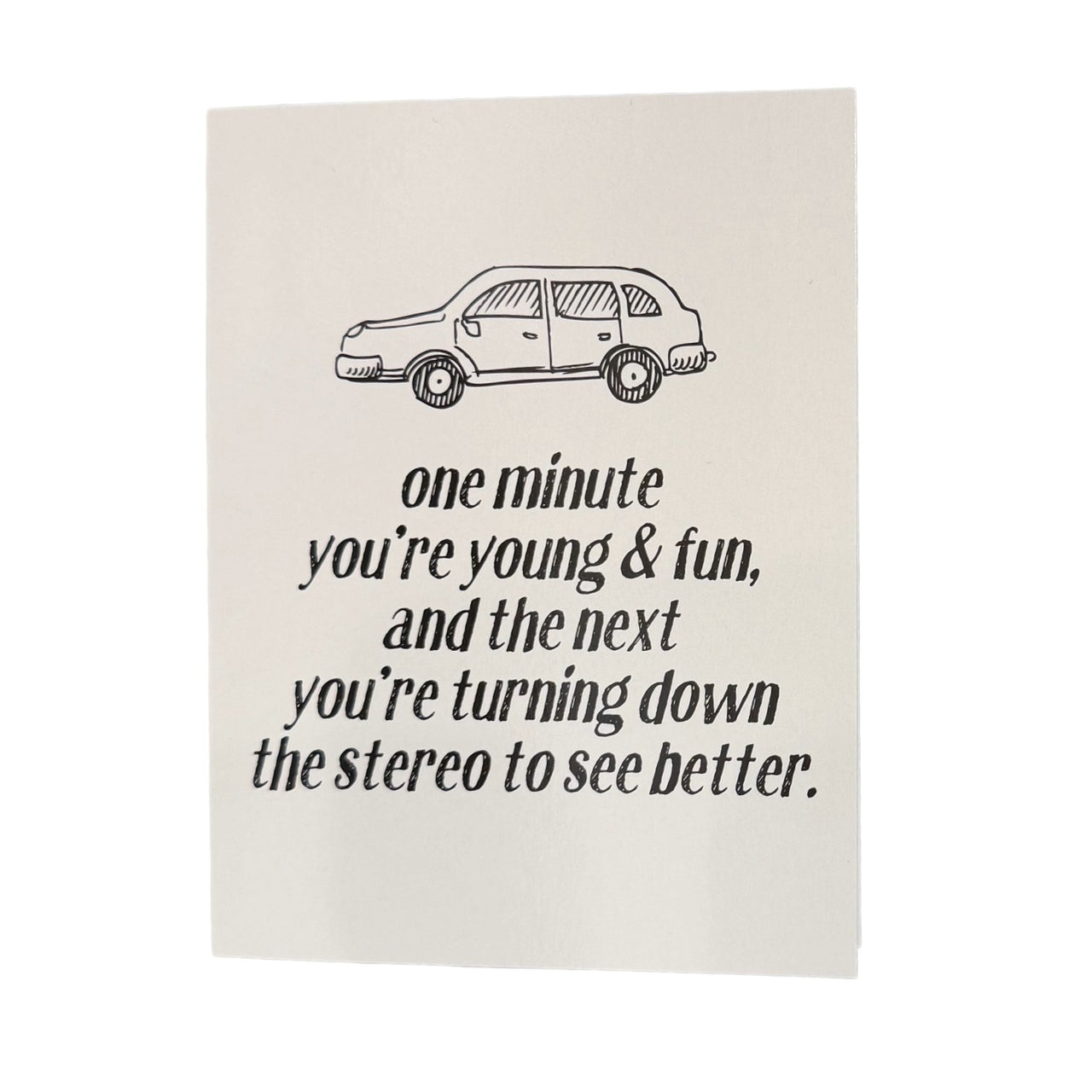 Turn the Stereo Down Greeting Card