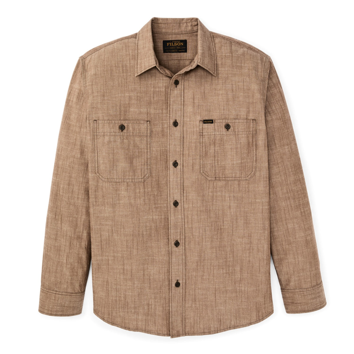 Chambray CPO Shirt | Dark Tan