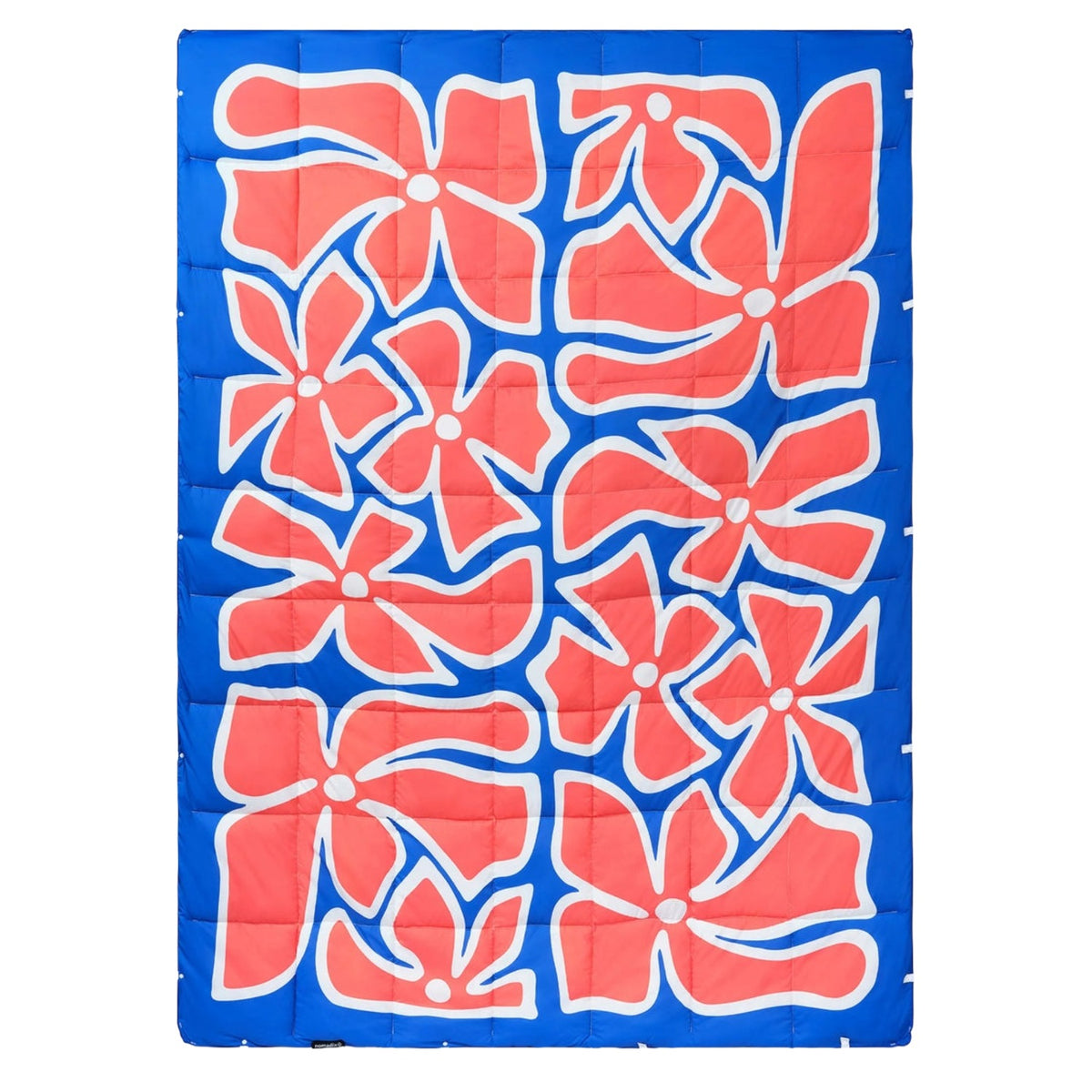 Puffer Blanket | Wild Flowers Stellar Blue Red