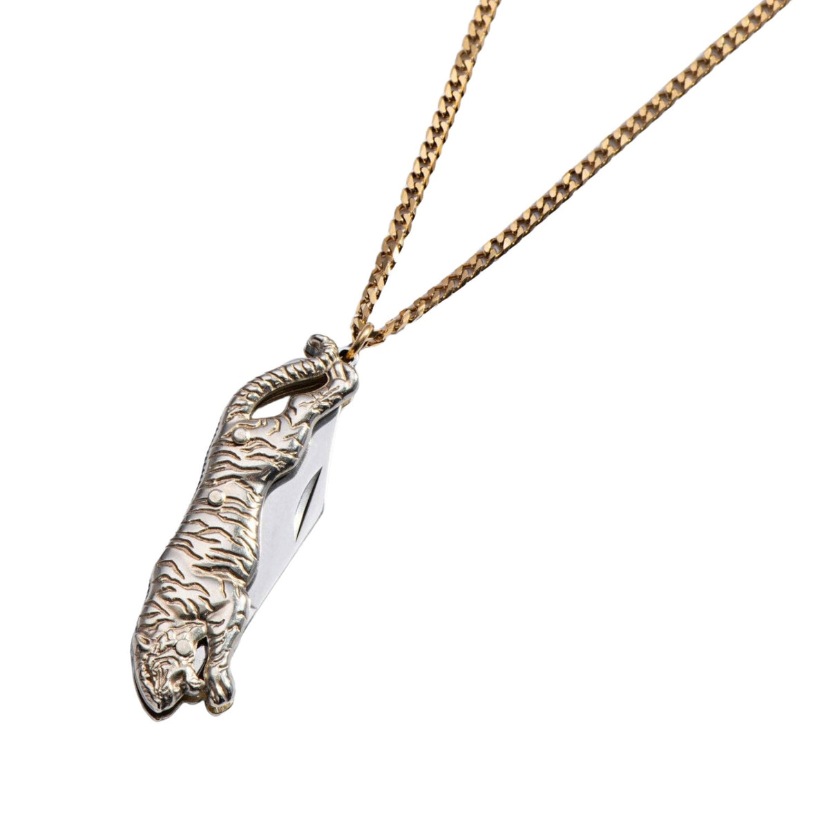 Tiger Pocket Knife Necklace