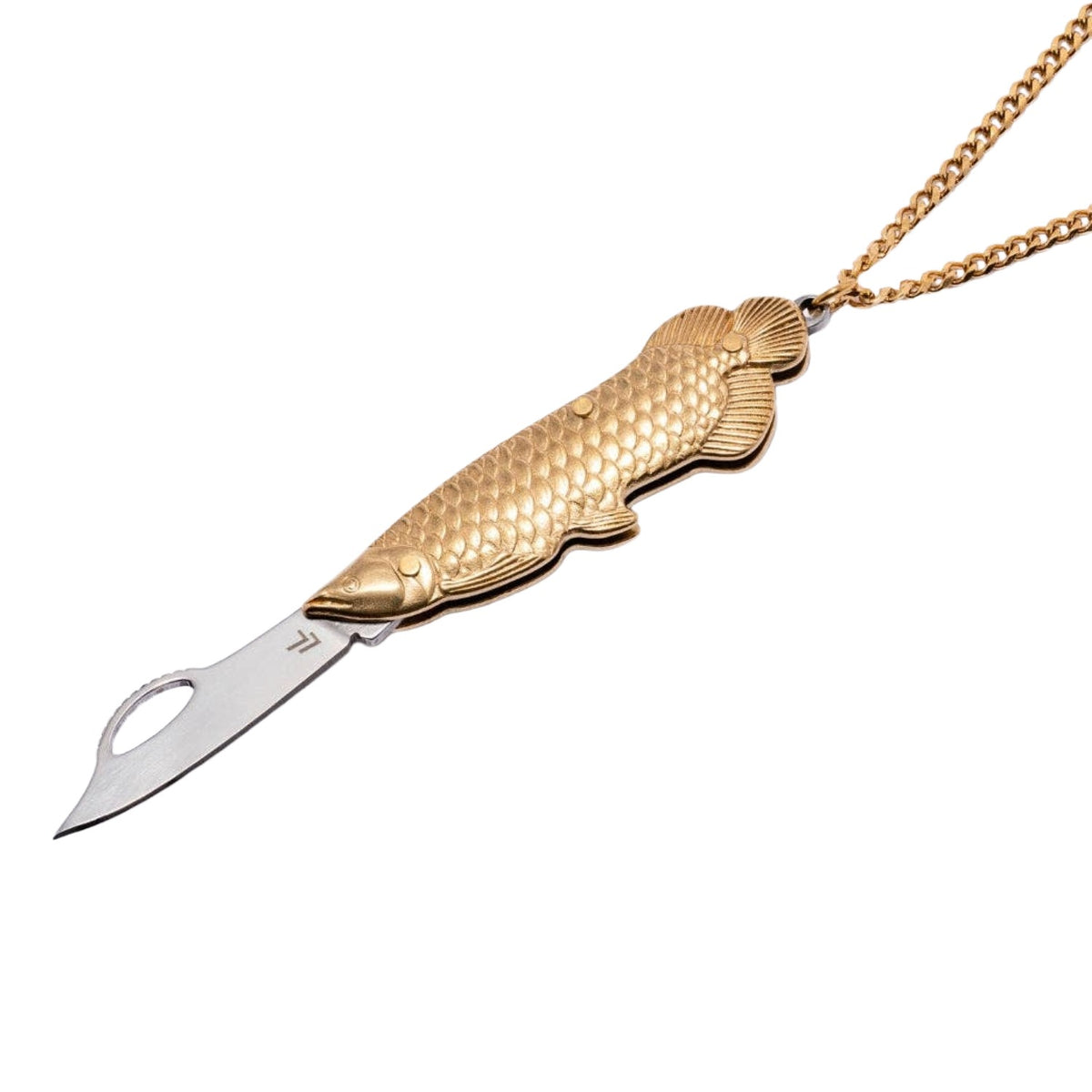 Fish Pocket Knife Necklace