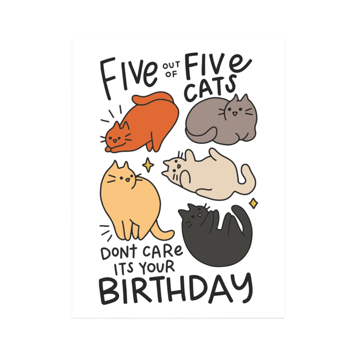 Cats Don't Care Card
