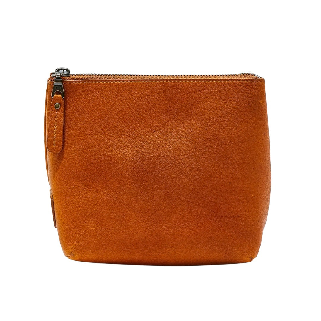 Seneca Square Leather Pouch | Tan