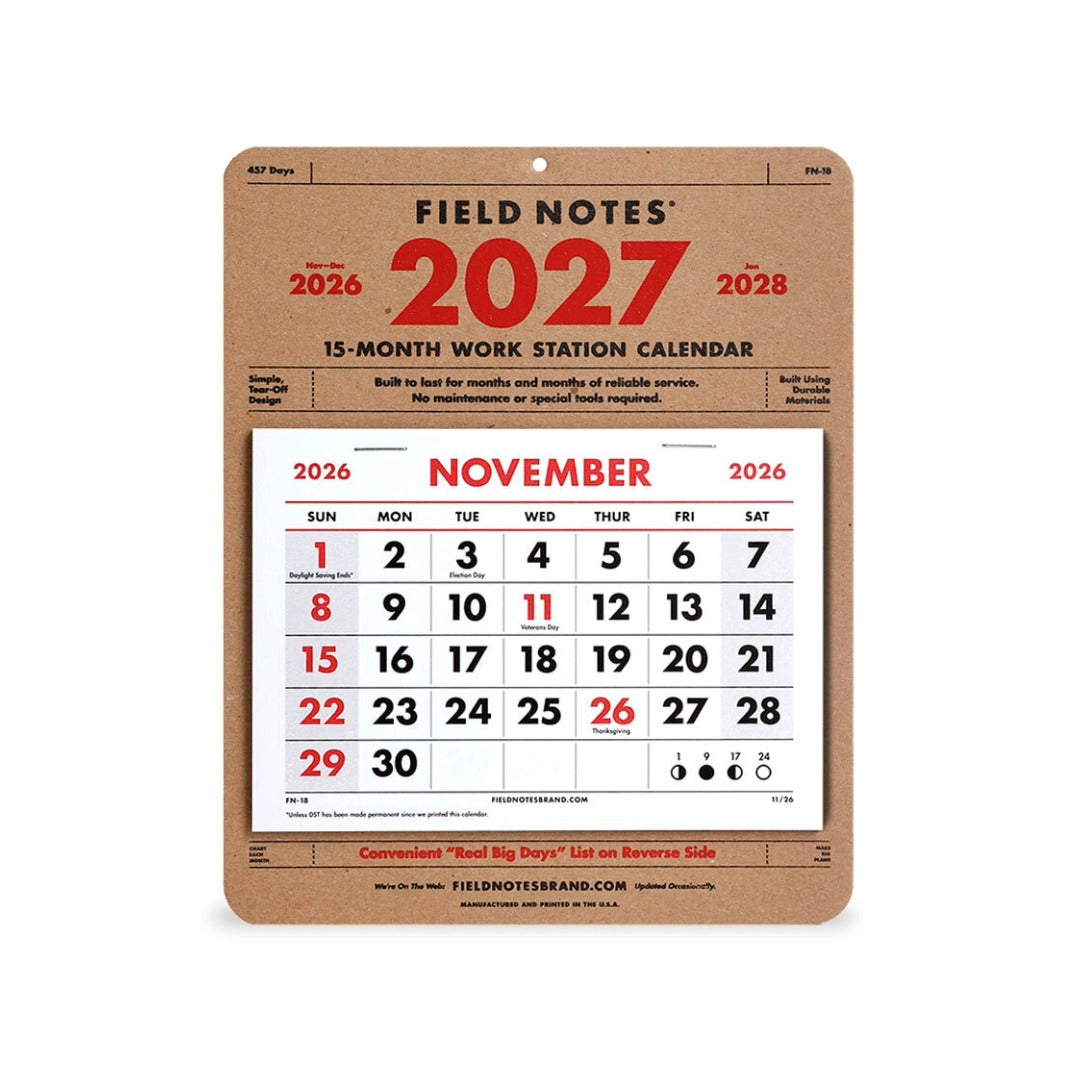 15-Month Workstation Calendar