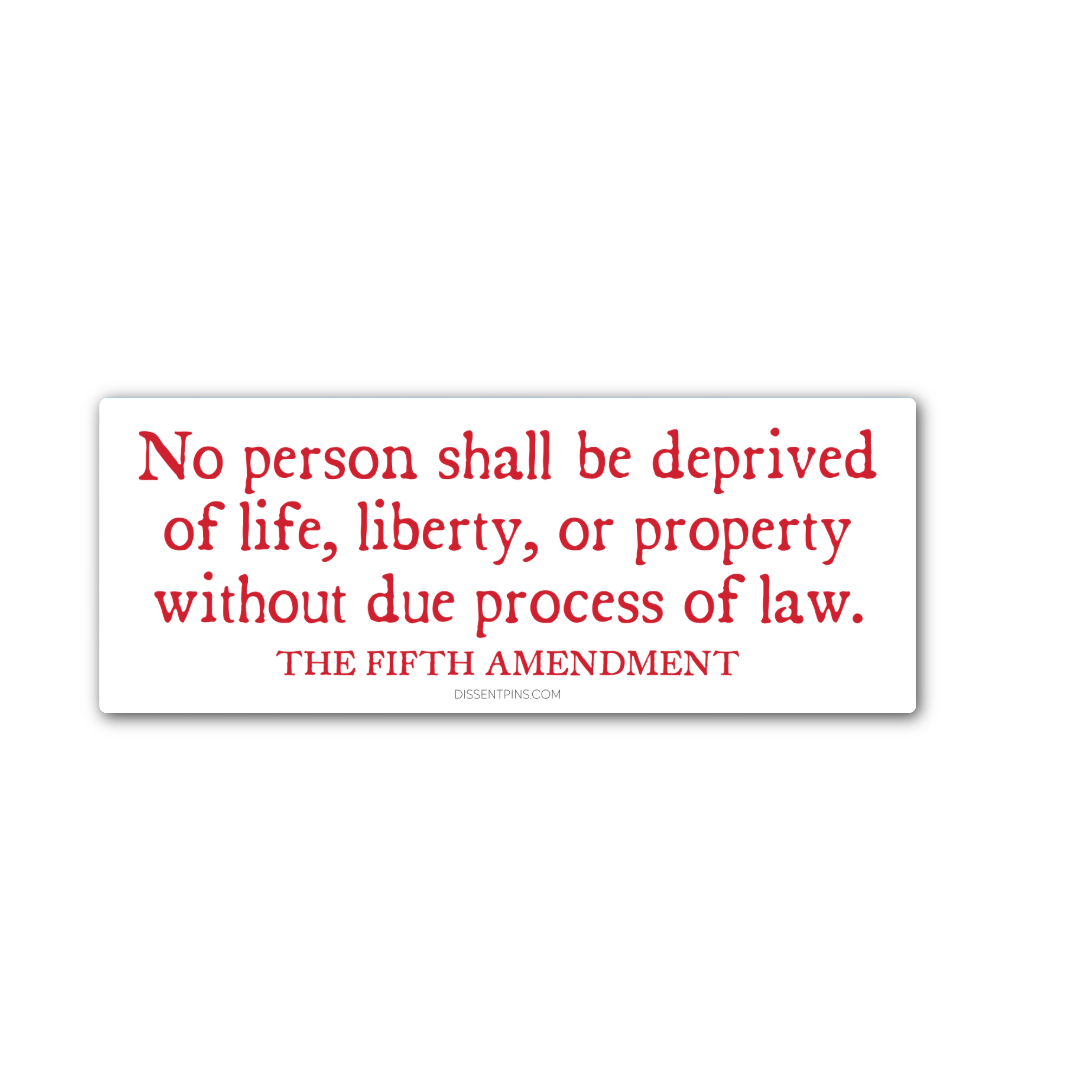 Fifth Amendment Car Magnet