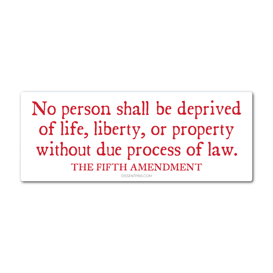 Fifth Amendment Sticker