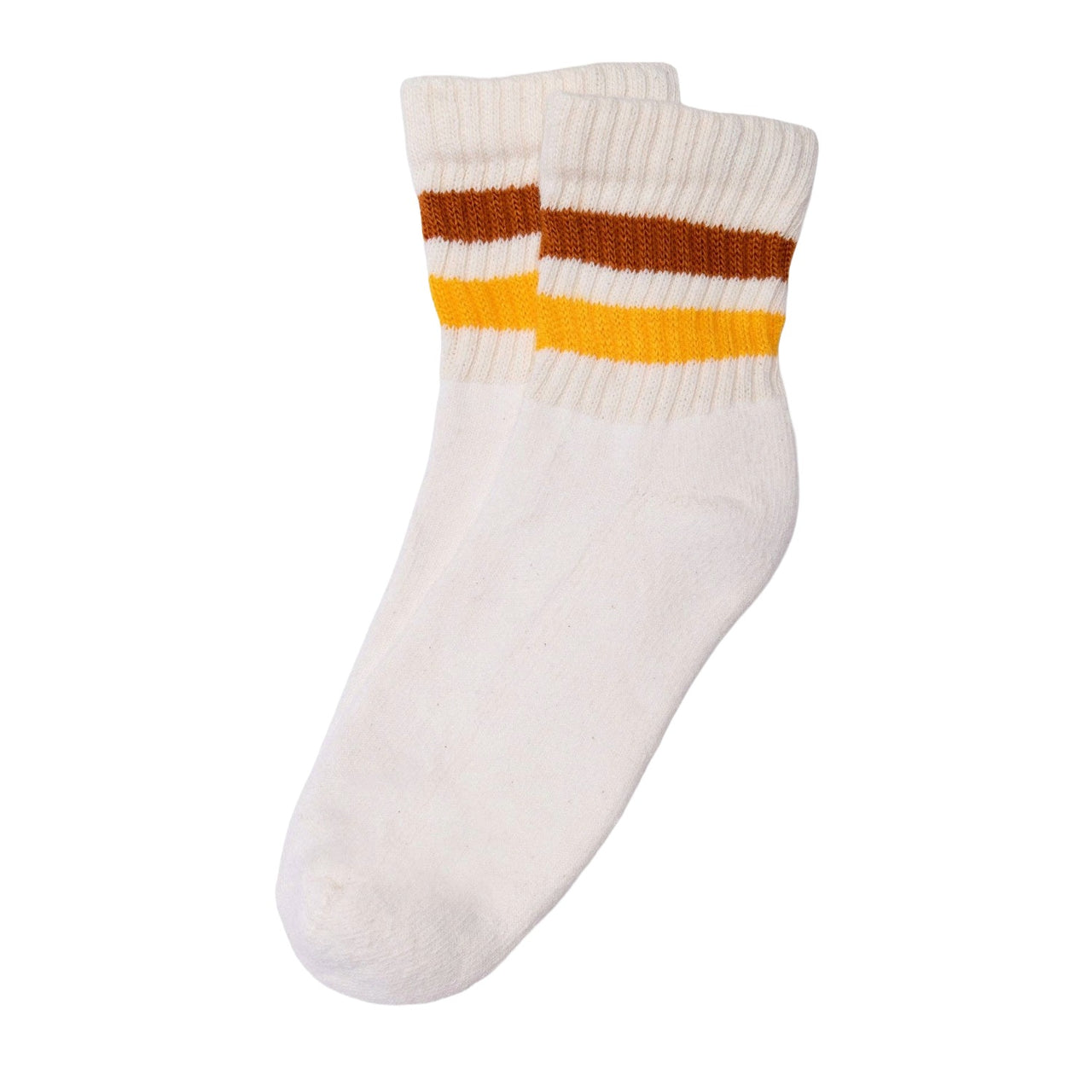 The Retro Stripe Quarter Crew | Texas Orange & Gold