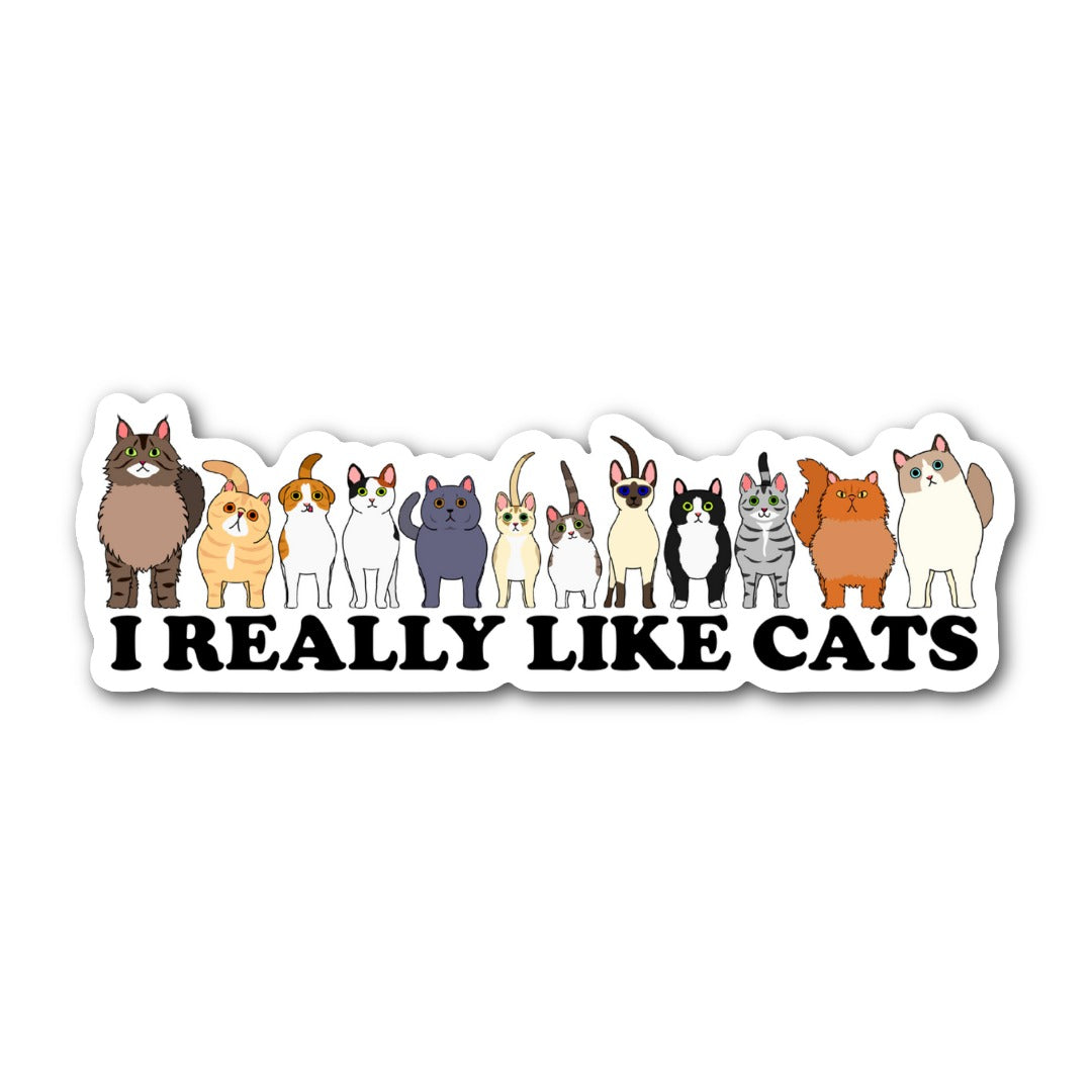 I Really Like Cats Sticker