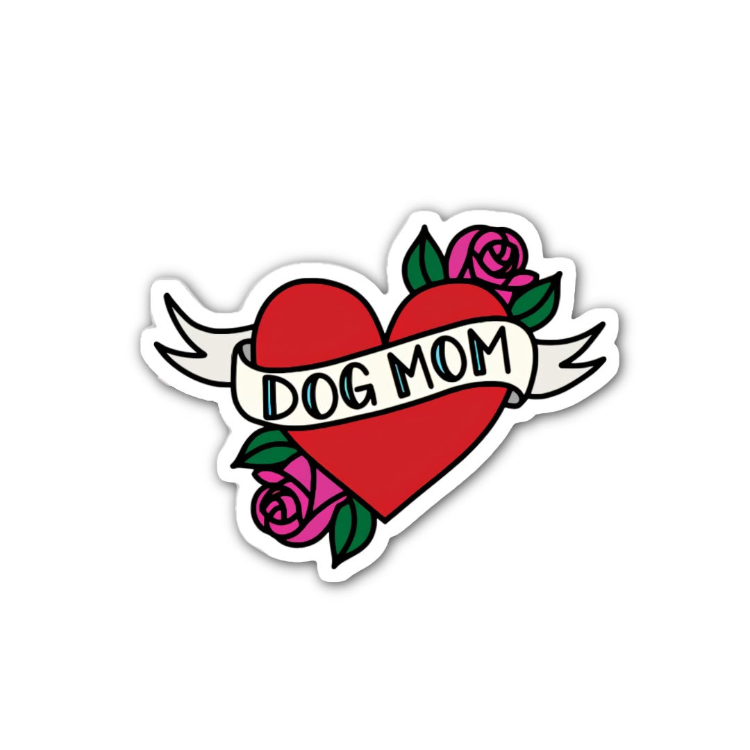 Dog Mom Heart Sticker