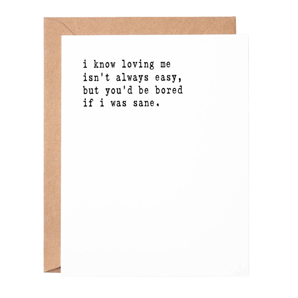 Loving Me Letterpress Card