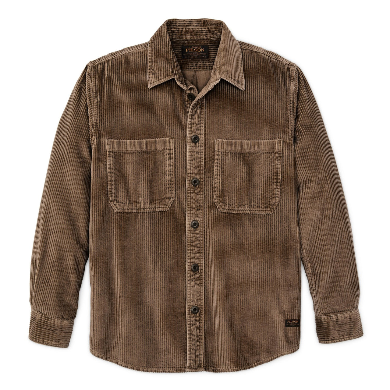 6-Wale Corduroy Shirt | Brown