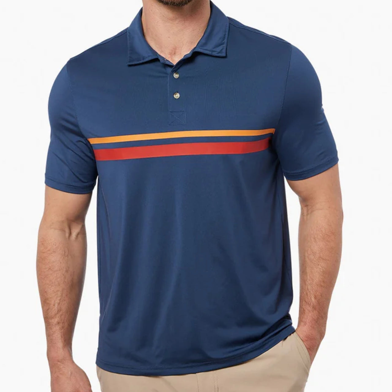 The Midway Polo | Red Comp Stripe