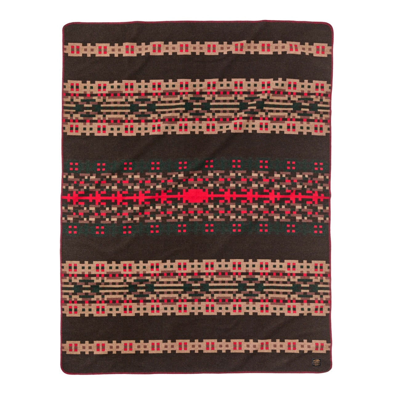 Wool-Blend Blanket | Brown Port Multi