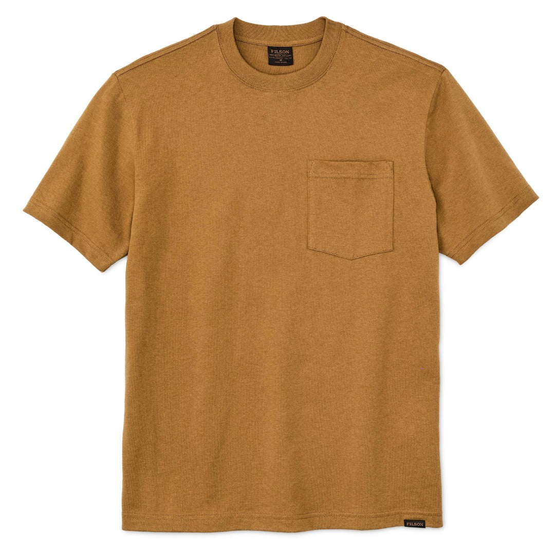 S/S Pioneer Solid One Pocket T-Shirt | Bronze Brown