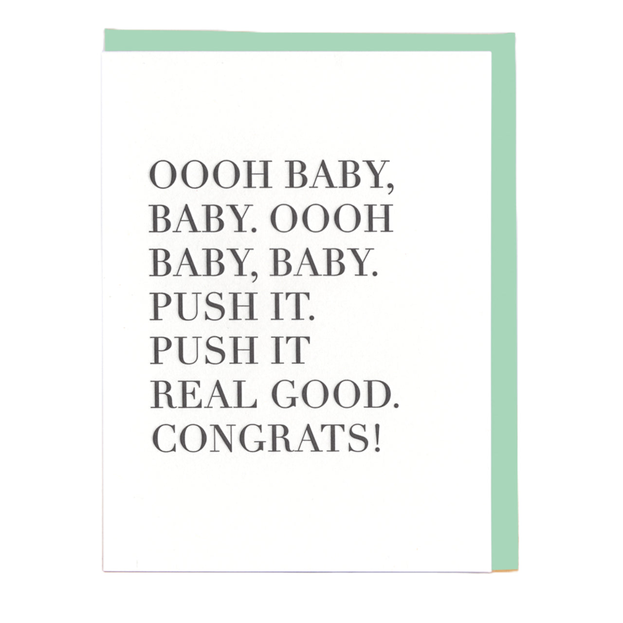 Ooh Baby, Baby Congrats Letterpress Card