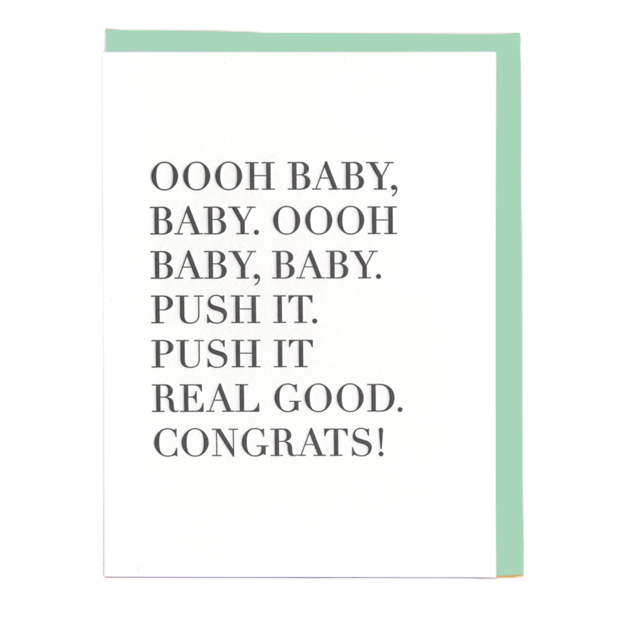 Ooh Baby, Baby Congrats Letterpress Card