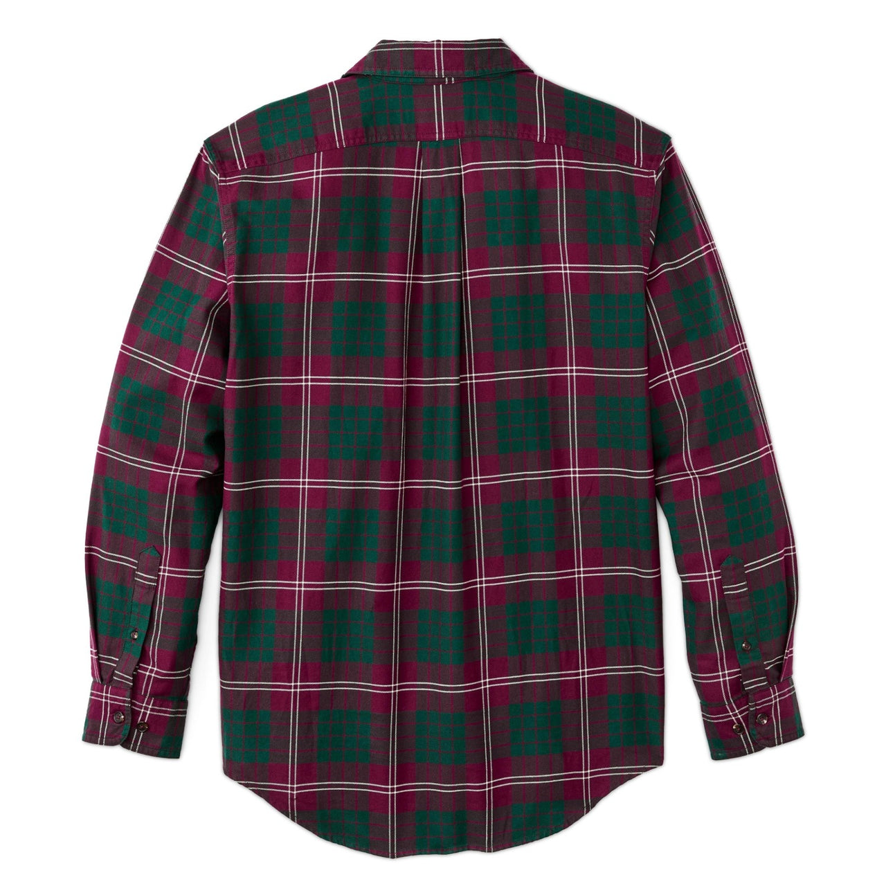 Lightweight Alaskan Guide Shirt | Green & Burgundy Multi Plaid