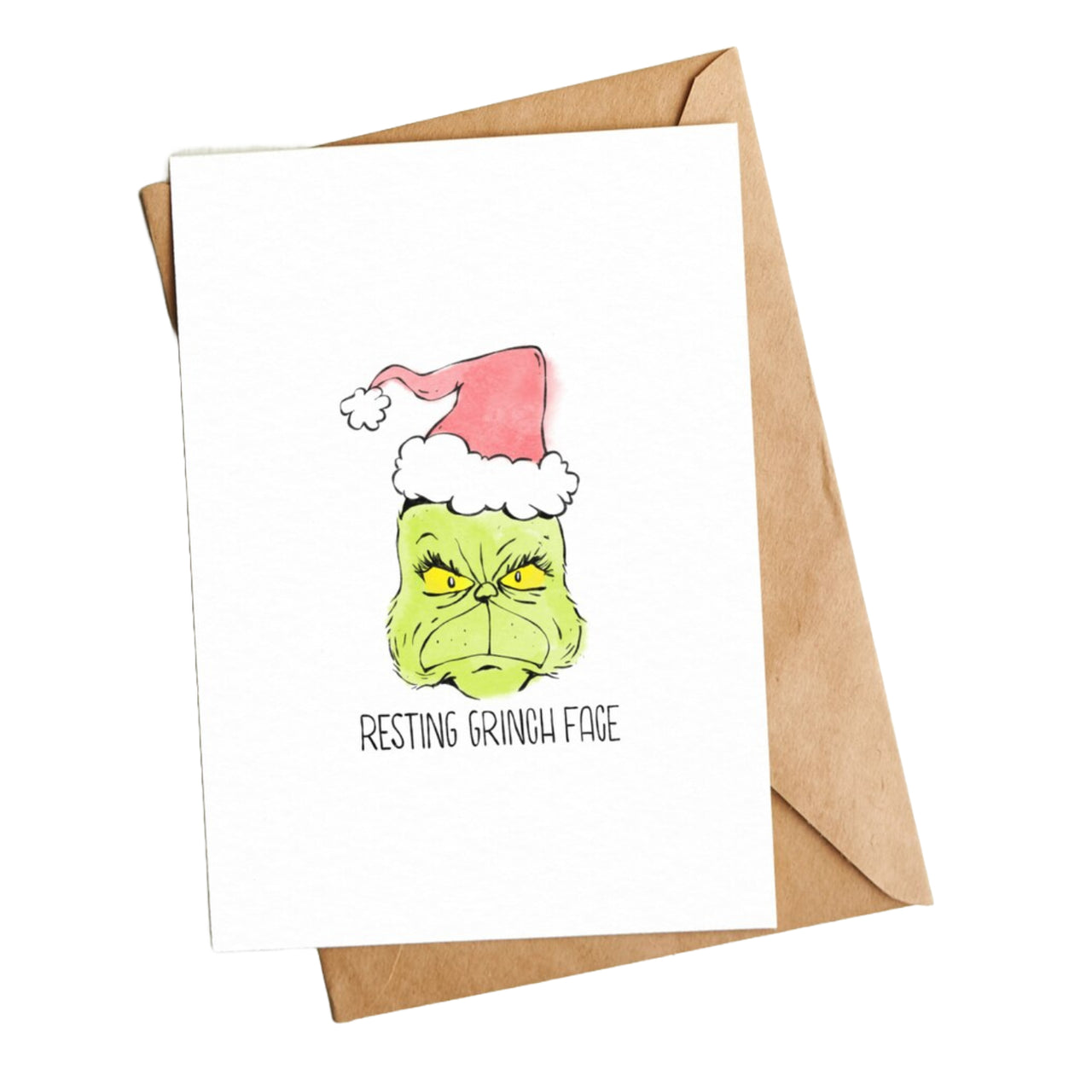 Resting Grinch Face Card