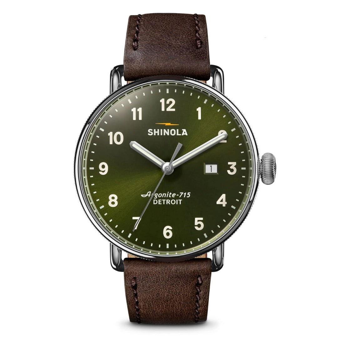 Canfield 43mm | Dark Olive & Deep Brown