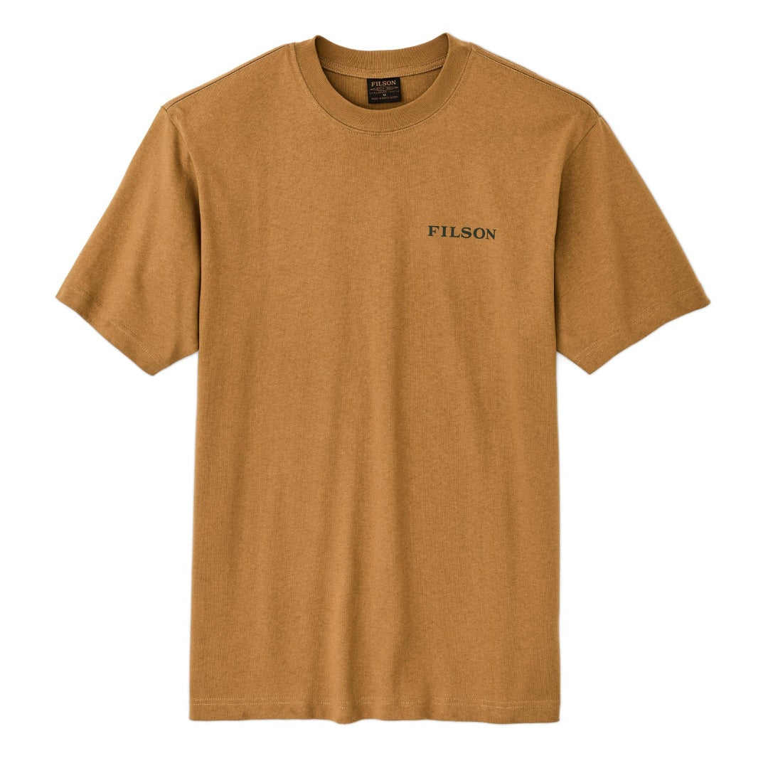S/S Frontier Logo T-Shirt | Golden Tan Scenic Mark