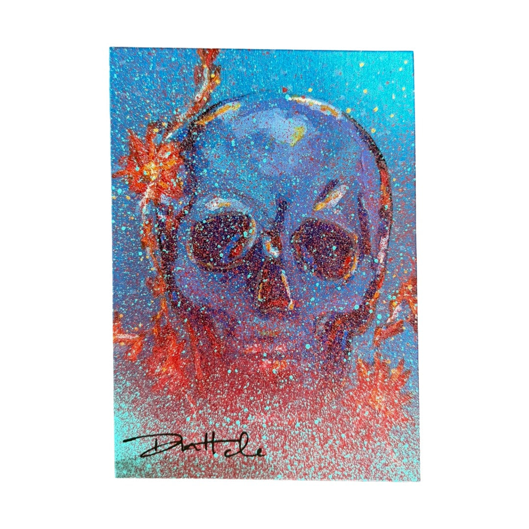 Blue Skull Painting