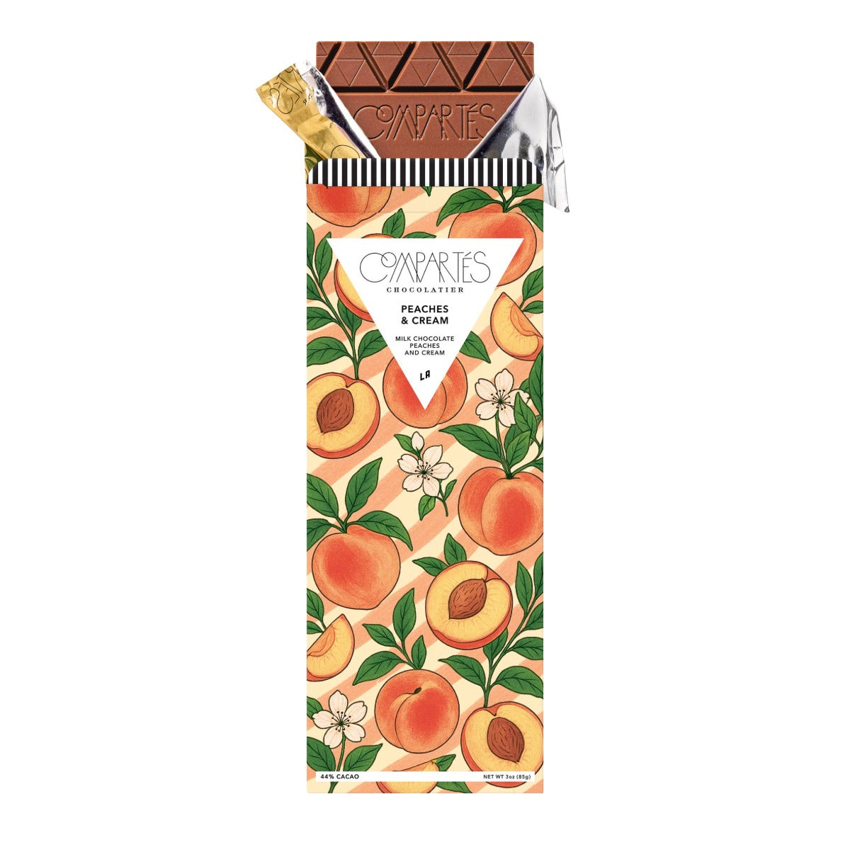 Peaches and Cream Gourmet Milk Chocolate Bar