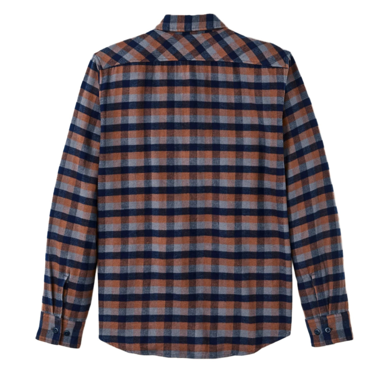 Rangeland Flannel Shirt | Navy & Orange Multi Check
