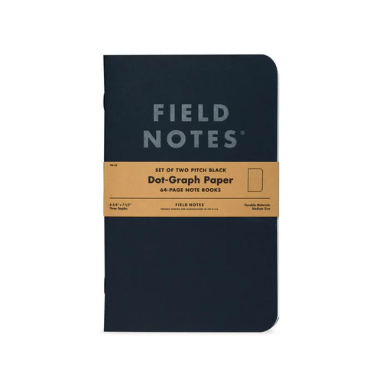 Pitch Black Note Book | Dot Graph