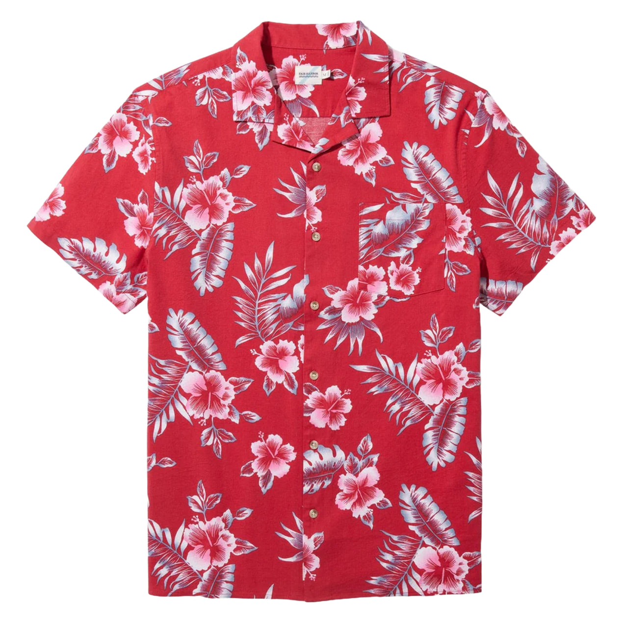 The Casablanca Camp Shirt | Red Hibiscus