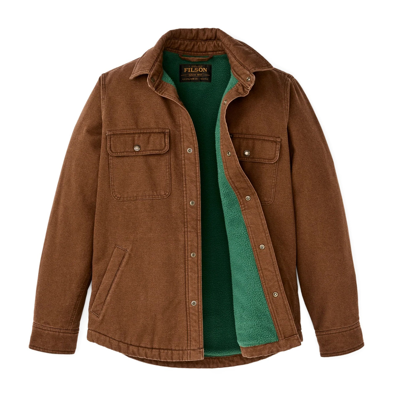 Fleece Lined Jac Shirt | Brown