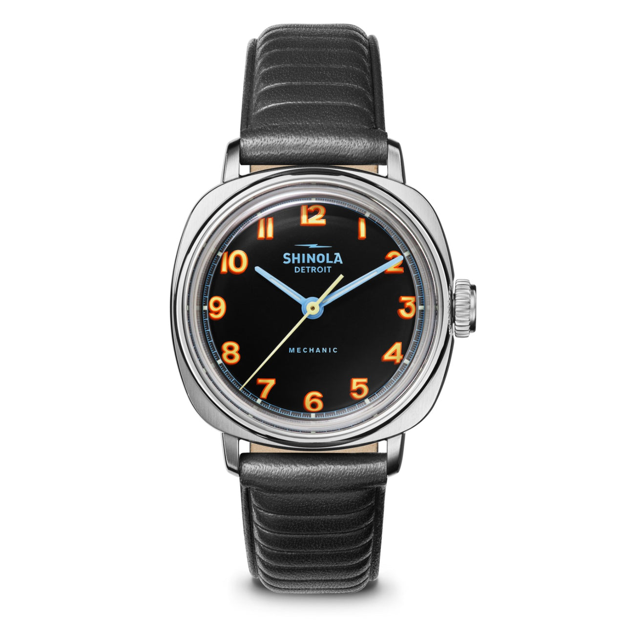 The Mechanic 39mm | Black & Orange