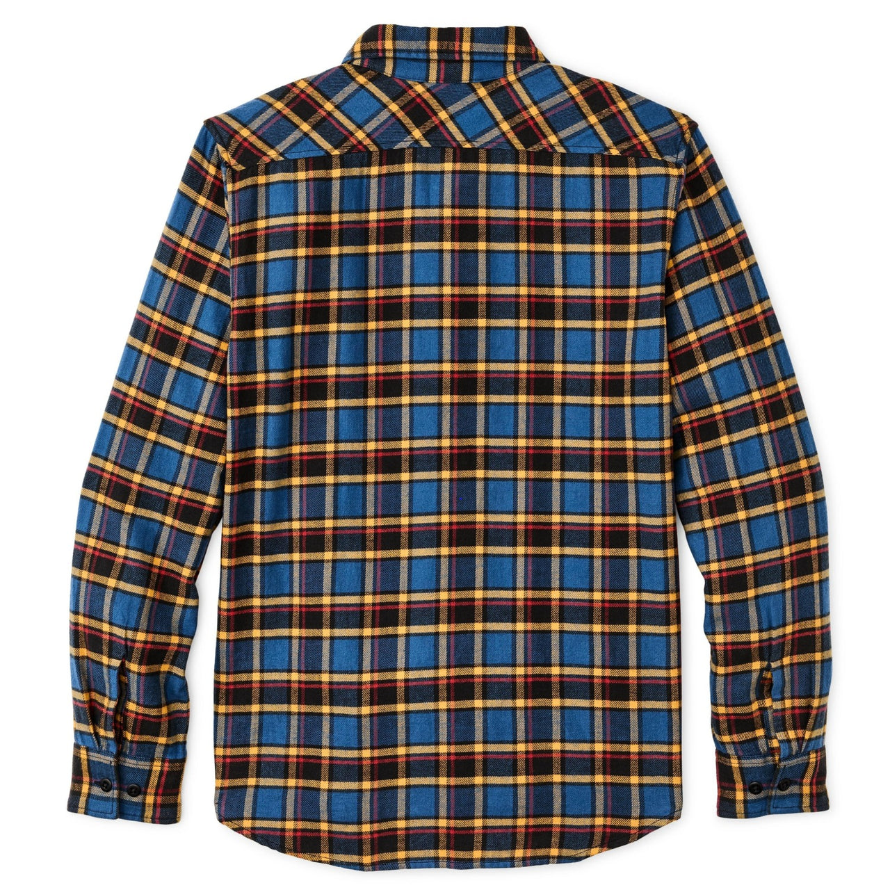 Rangeland Flannel Shirt | Blue & Yellow Multi Plaid