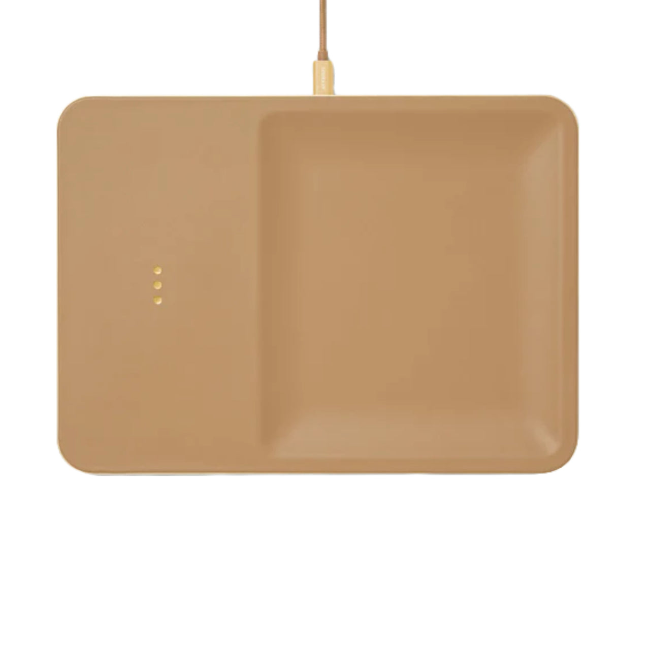 Catch 3 | Cortado Leather Wireless Charger with Valet Tray