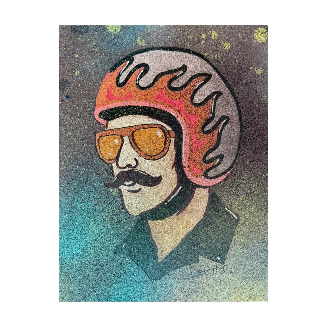 Neon Flames Daredevil Painting