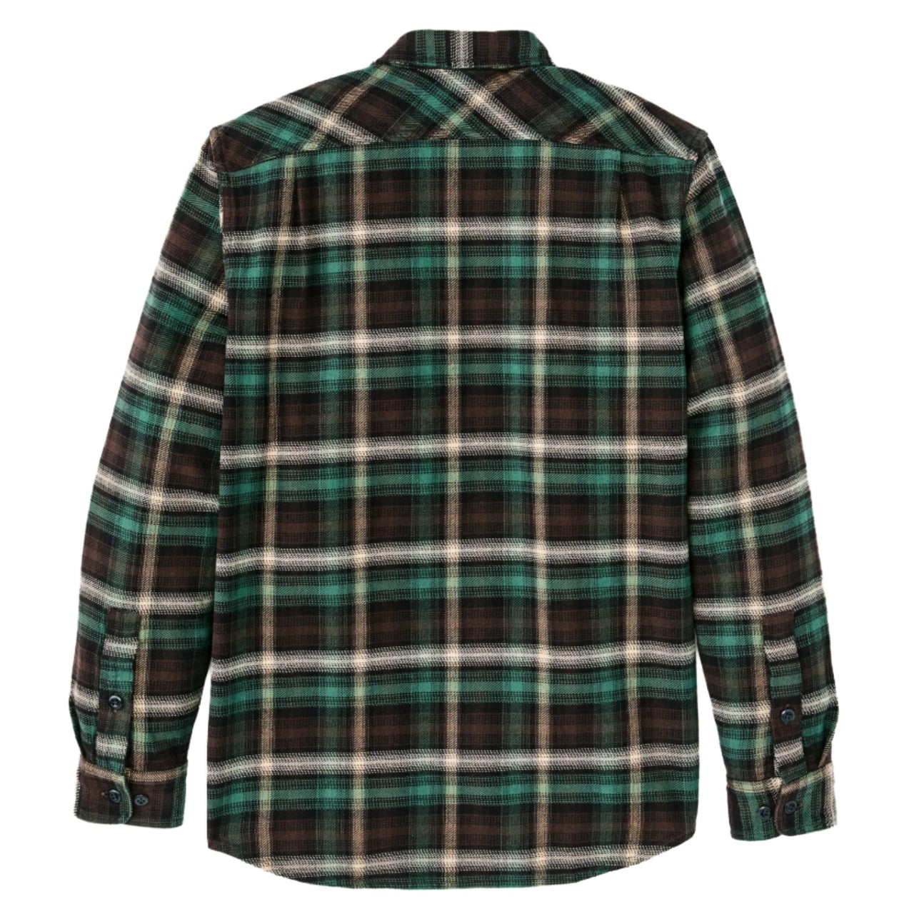 Vintage Flannel Work Shirt | Brown & Cream Multi Plaid
