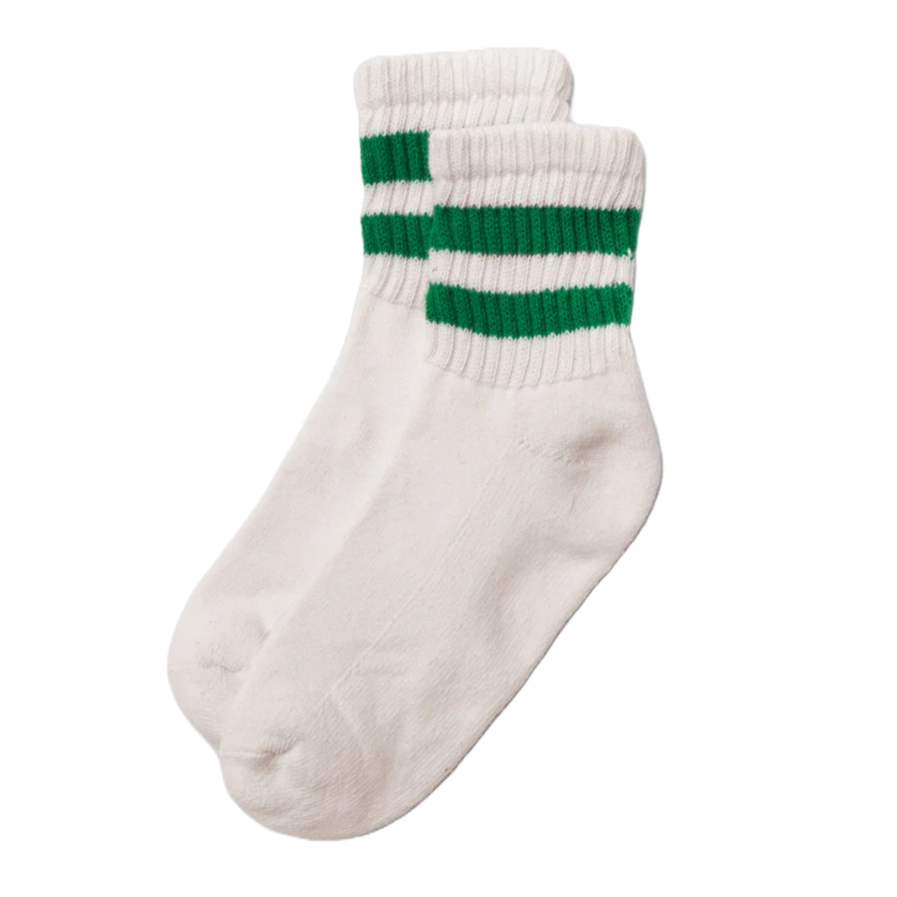 Retro Mono Stripe Sock | Forest Green