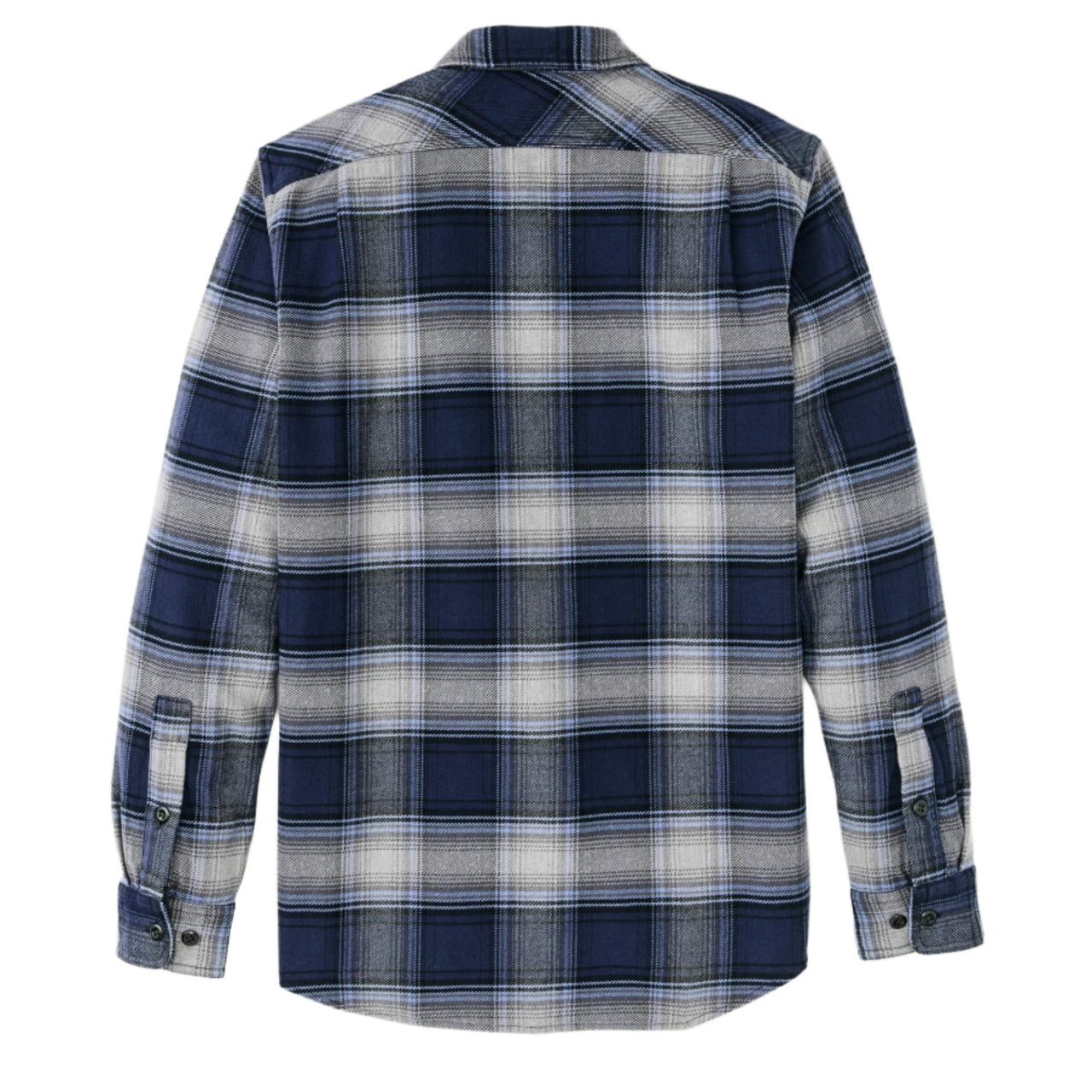 Vintage Flannel Work Shirt | Light Blue & Navy Plaid