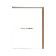 Horse Shit Card - Domestic Domestic