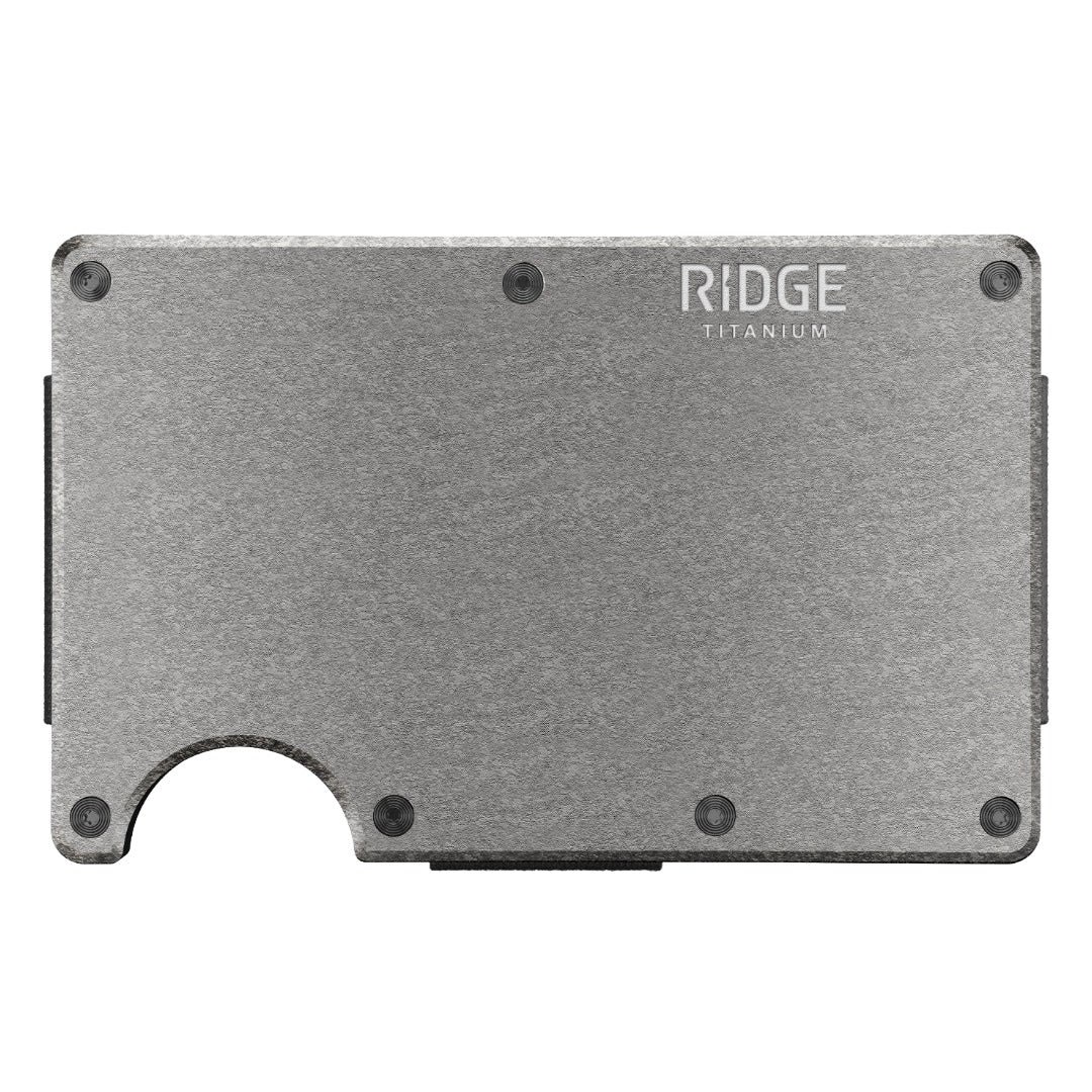 Ridge Wallet | Stonewashed Titanium