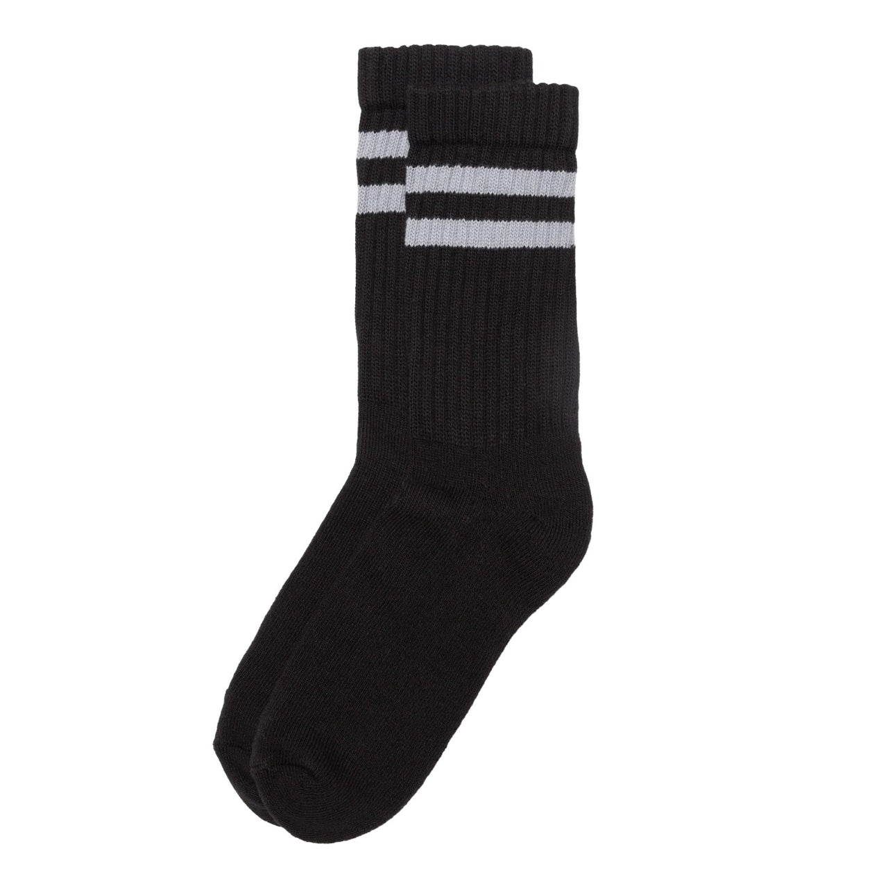 Retro Double Stripe Sock | Black