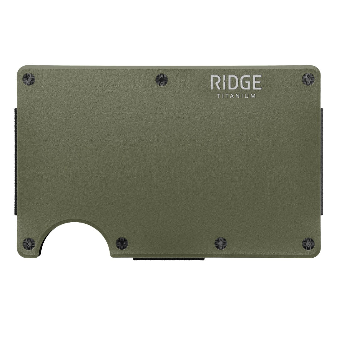 Ridge Wallet | Matte Olive Titanium